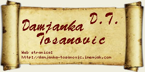 Damjanka Tošanović vizit kartica